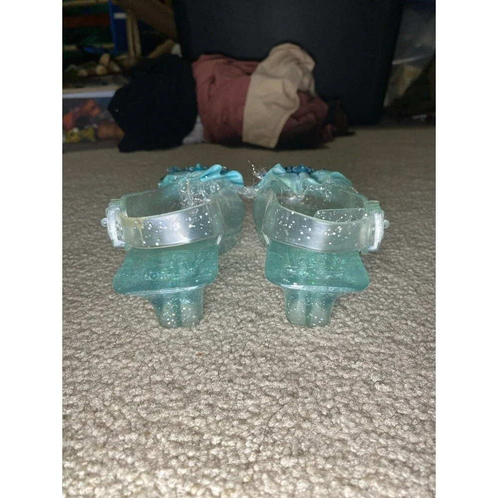 Disney Frozen Elsa Glitter Sparkle Dress Up Jelly Shoes Snowflake - Picture 5 of 7